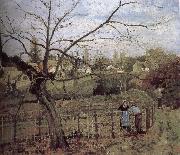 Camille Pissarro fence oil painting reproduction